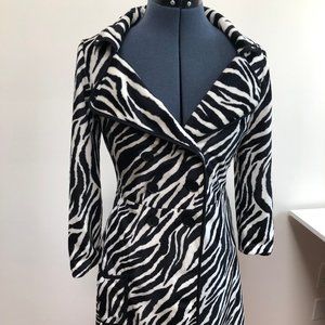 Betsy Johnson Zebra Print Coat